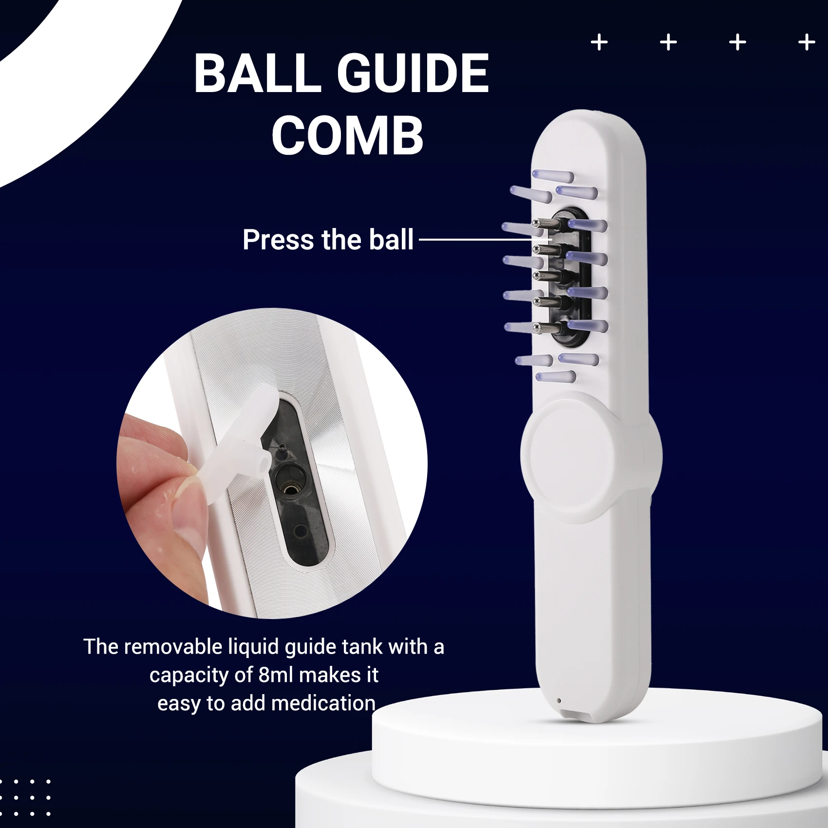 

A04V Electric Hair Oil Applicator With Red Blue Light For Women Men Sturdy Multifunctional Handheld Heads Scratcher Massager