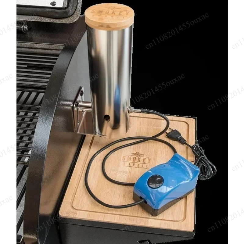 Large Capacity Stainless Steel Wood Pellet BBQ Smoker Adjustable Temp Outdoor Smoking Grill