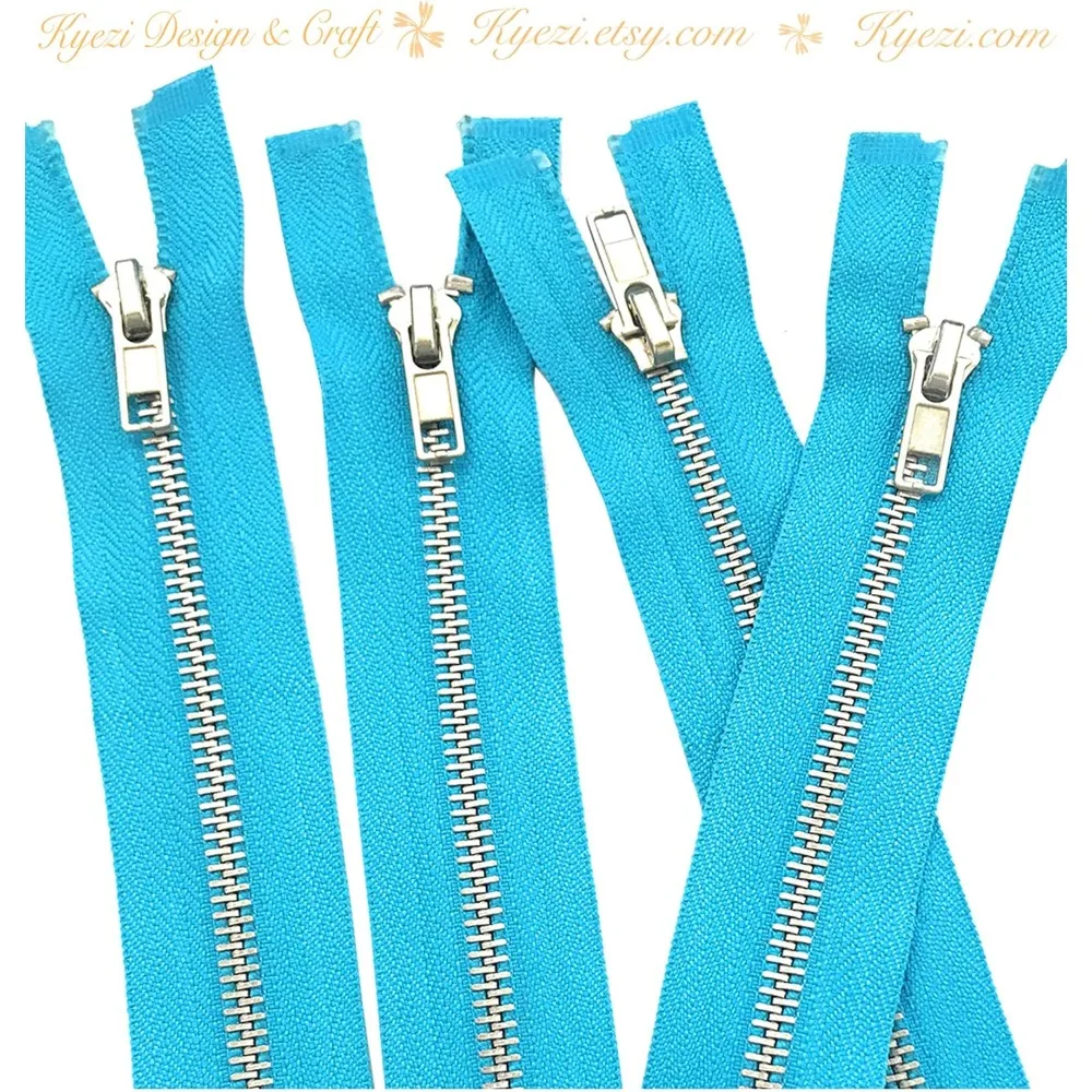 

3-36 Inch Silver Separating Metal Zippers, 5/Y-Teeth Heavy Duty for Jackets - Kyezi Design & Craft