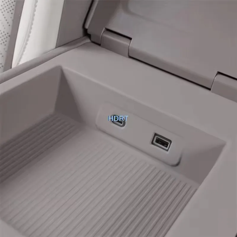 Rear Seat Armrest Storage Box Organiser Tray Pad Cover Car Style Protector Decoration Accessories For Geely Zeekr 7X 2024 2025