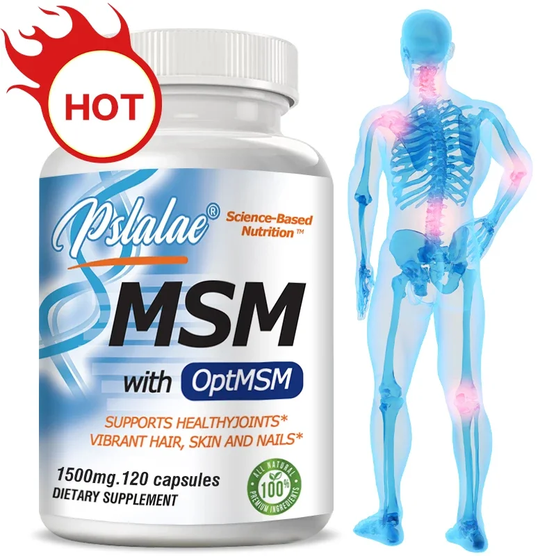 Premium Optimal MSM with OptiMSM, 1500 Mg, Supports Joint Health, Immune System, Antioxidants and Protein Building, Non-GMO