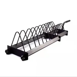 Horizontal Storage Rack  Gym Storage Trailer Carts Movable Barbell Rack