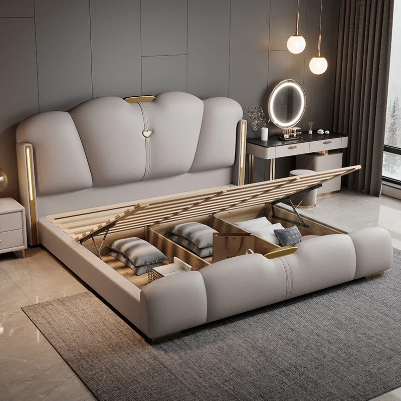 For Sleeping Platform Massage Bed Bedroom Simple European Design Luxury Queen Frame Letto Matrimoniale Lounge Suite Furniture