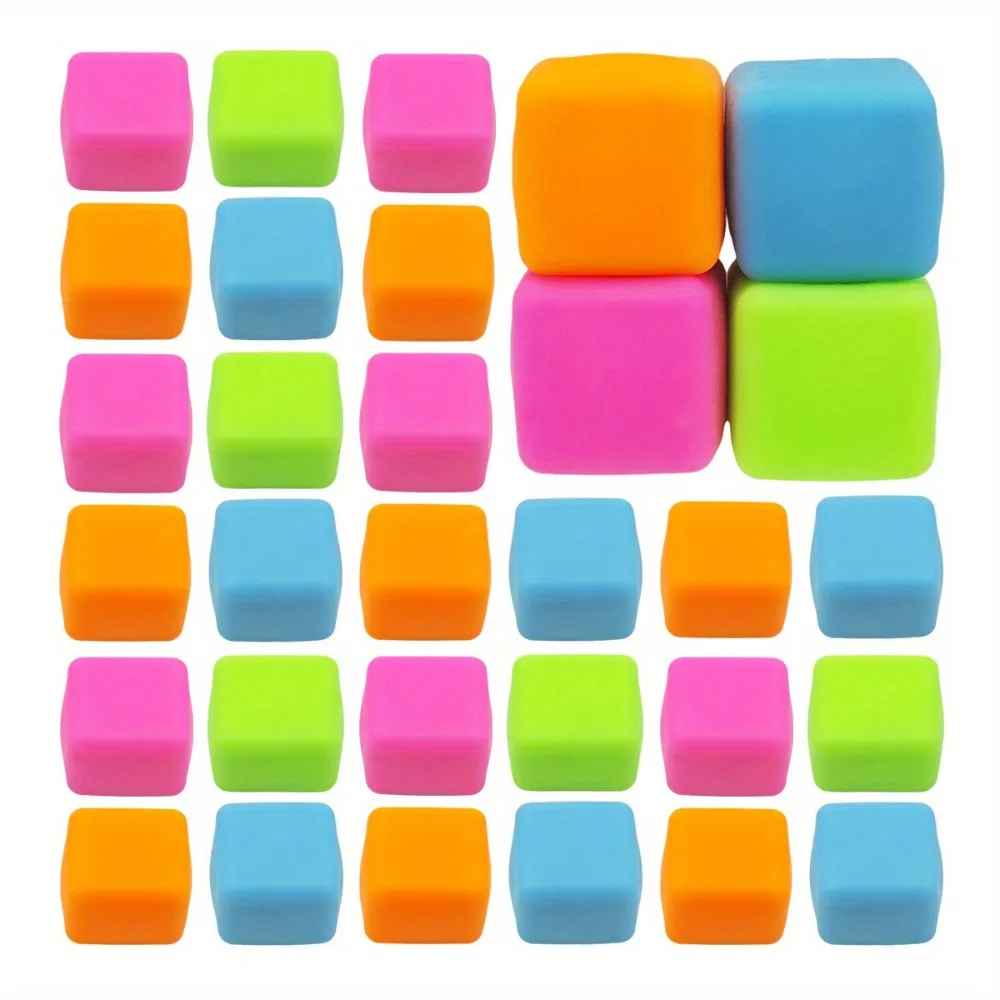 15 Random Pieces, Colorful Squishy Cubes, Tpr Slow-Rebound Stress-Relief Toys