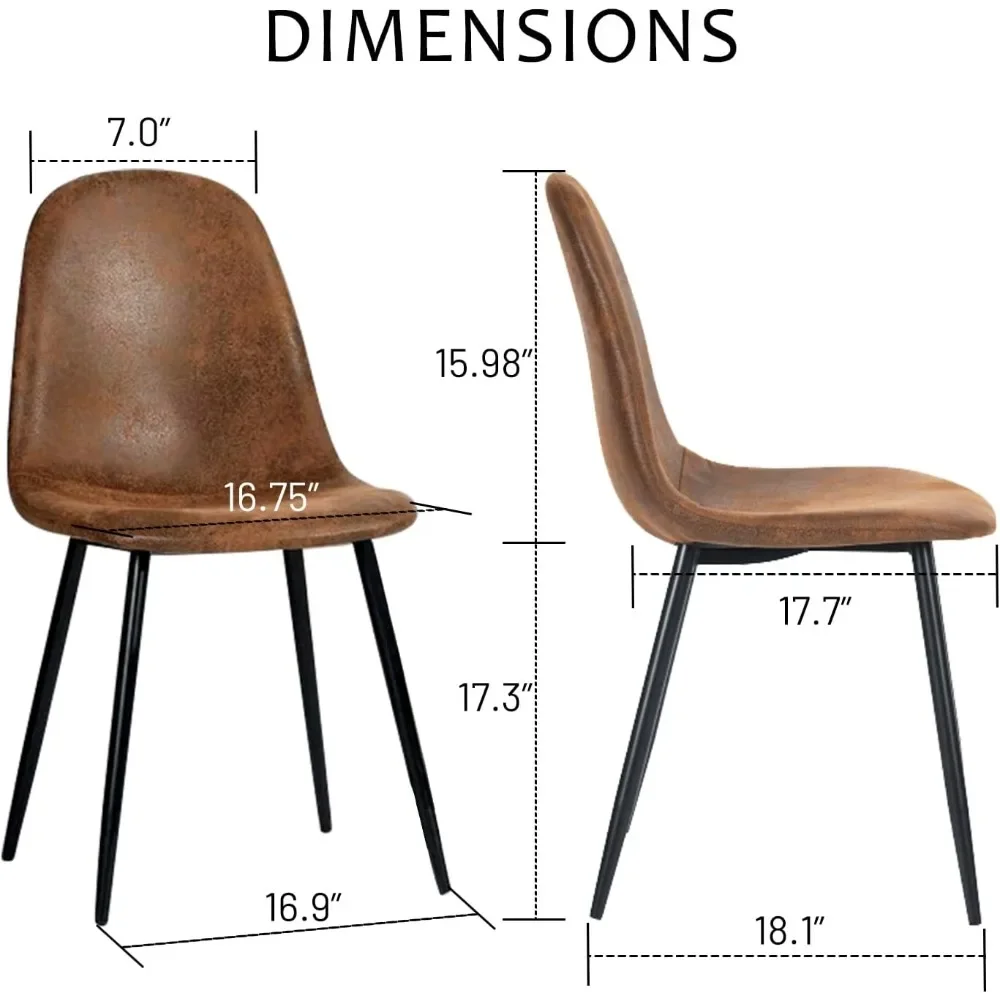 Dining Chairs Comfortable Upholstered Side Seating Armless for Home Kitchen Bedroom Living Room Guest Restaurant Cafe