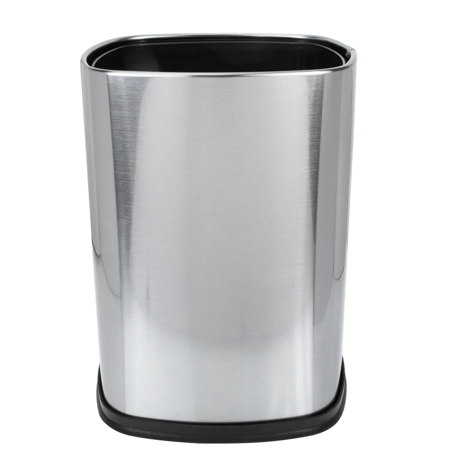 

Stainless Steel Trash Can Household Garbage Bin Waste Container Square Plastic Compatible Non Slip Base Compact