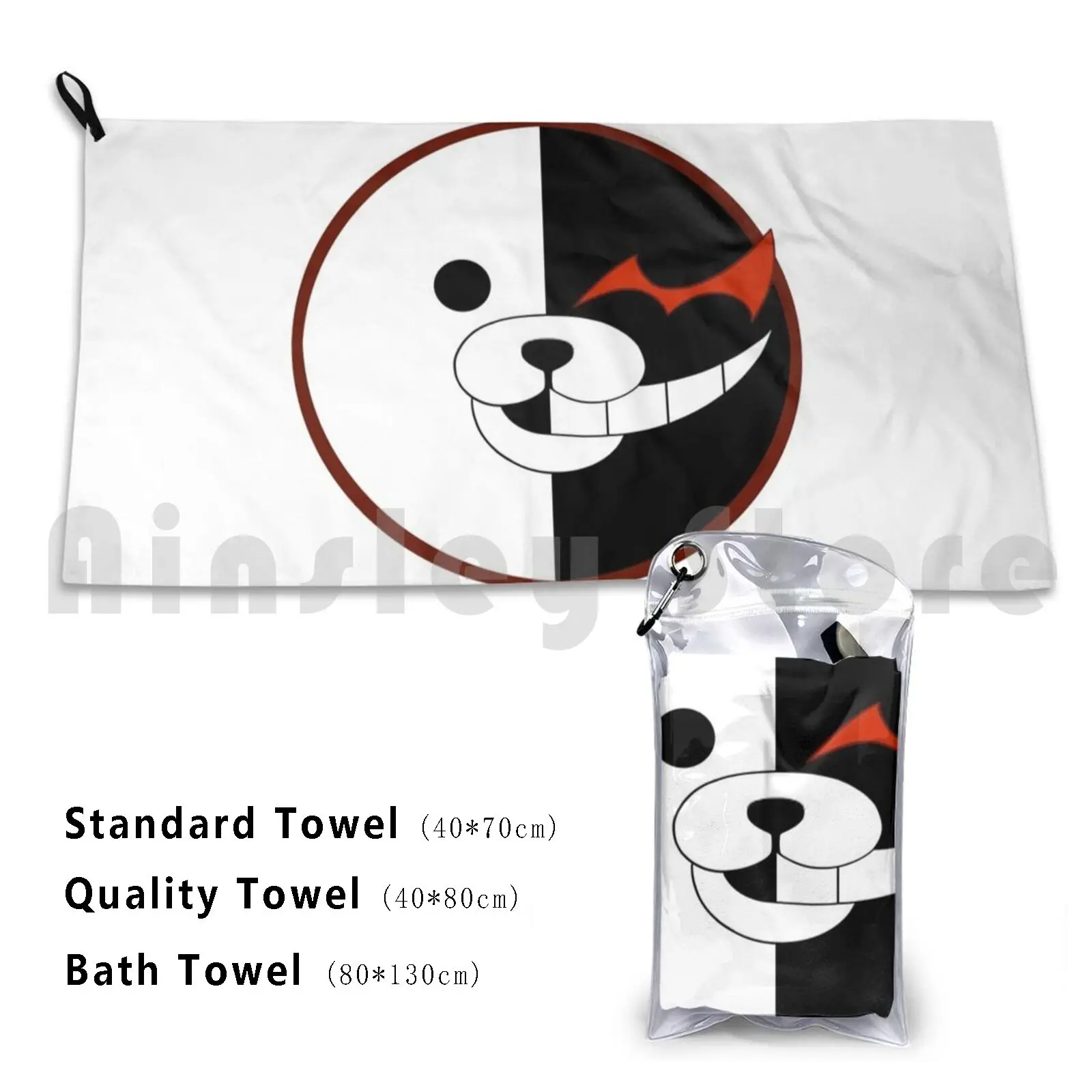 Towel Monokuma Logo Hat Monokuma Danganronpa Sleeve Anime Logo