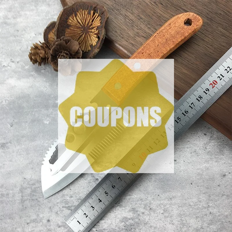 7-in-1 Paring Knife Ergonomic Wood Handle Knife Stainless Steel Vegetable Peeler With Wooden Handle Fruit Potato Peeler