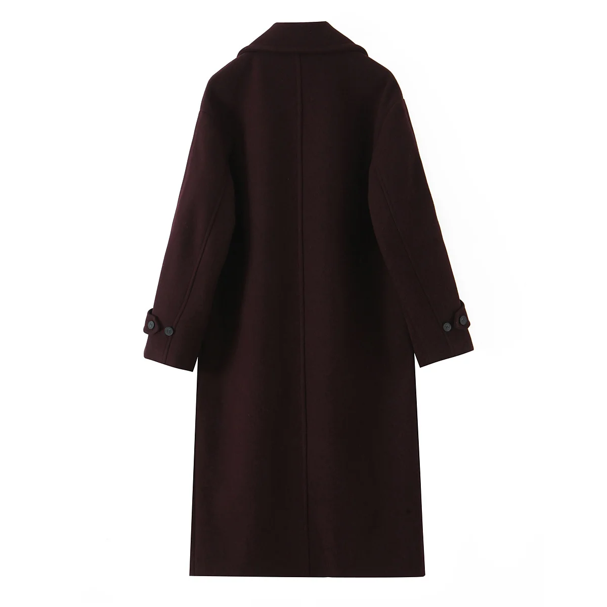 DiYiG WOMAN 2025 Winter New Fashion Multicolor Long Coat Chic Double-breasted Slim Long Sleeve Coat Outerwear Mujer