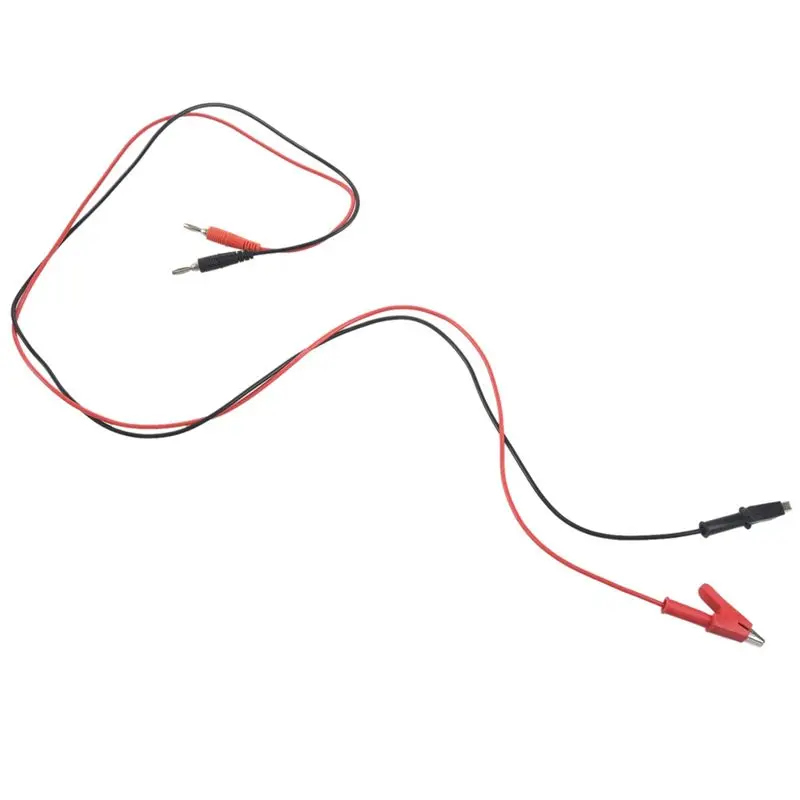DT39 1M Long Alligator Clip to Banana Plug Test Cable 3 Pair Red Black for Multimeter