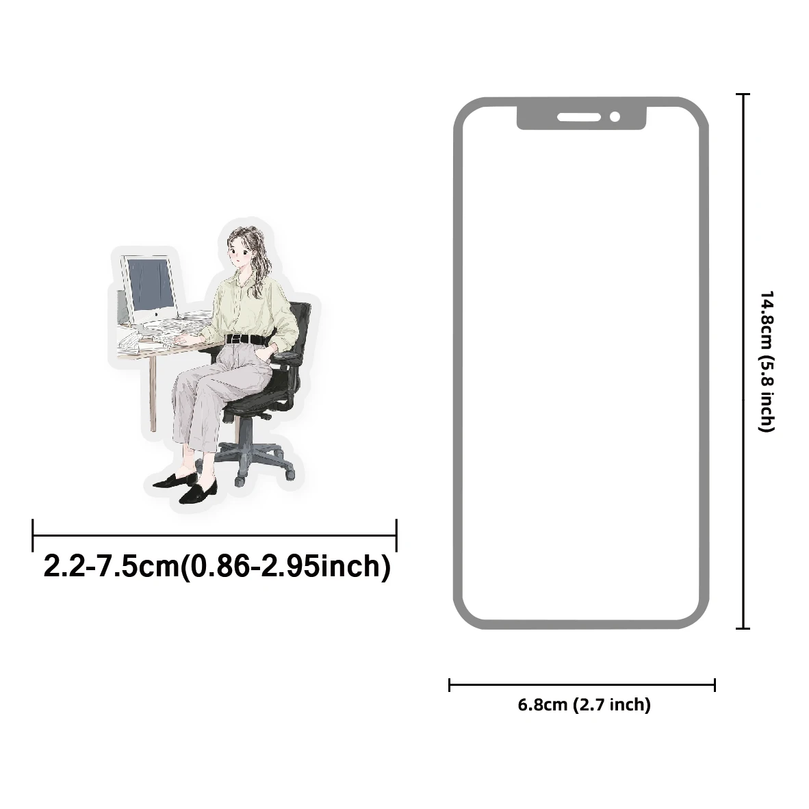 Набор наклеек Etori Life Work  – обзор и цена Phone Accessories Officeworks