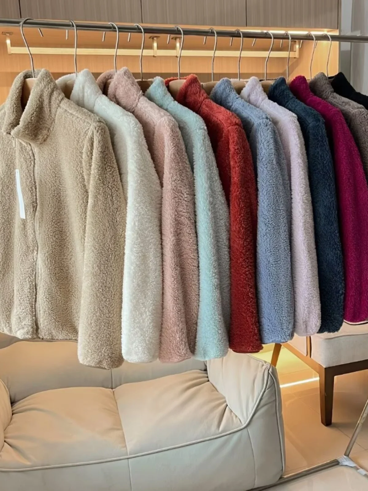 

Deluest Thiened, теплая молния, воротник-стойка, длинная овчина, Fce Jaet, осенне-зимняя верхняя одежда, женская мода