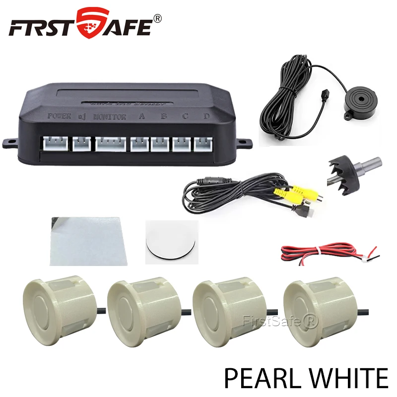 FirstSafe Factory CVBS AHD Video Parking 4-Sensoren Auto Reverse Backup Rear Buzzer Radar Monitor System unterstützt Android System