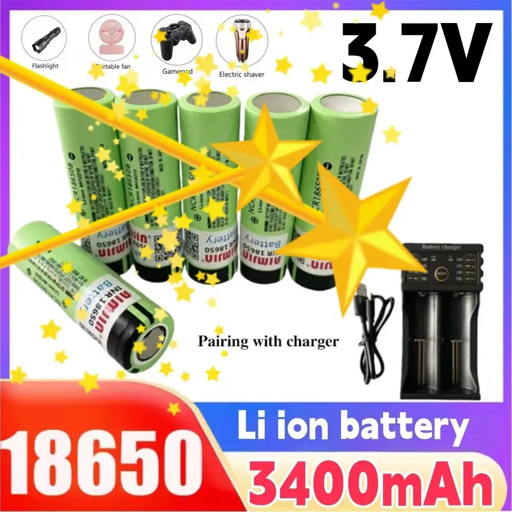 

2025 NCR 18650B 3.7V 3400mAh Rechargeable Lithium Battery for Panasonic NCR18650B 3.7v 3400mah Battery