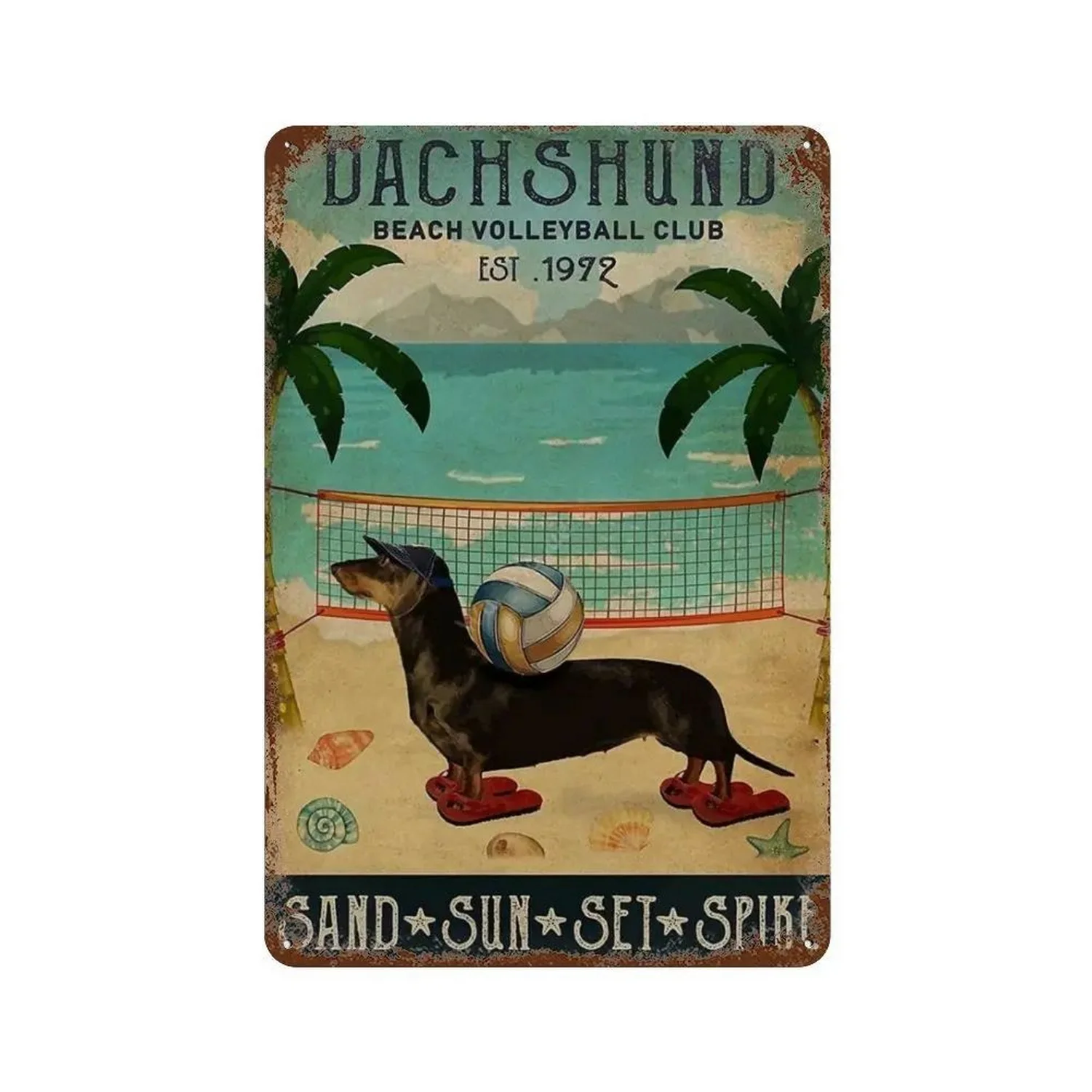 Dogs Metal Tin Signs Plaque Dachshund Wall Decoration Vintage Art Posters Iron Painting for Man Cave Home Cafe Garden Club Bar