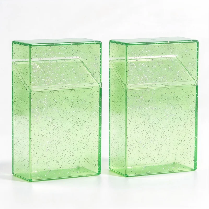 Clear Glitter Powder Storage Box Wrinkle Resistant Waterproof Holder Case Portable Stylish Holder Box Anti-Dust Smoking Gadgets