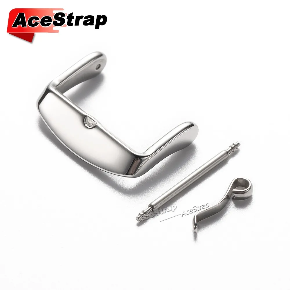 1/3/4pcs 14/16/18/20/22mm Watchbands Buckle Stainless Steel Pin Clasp 2mm Metal Button Silicone Leather Nylon Strap Watch Buckle - view 5