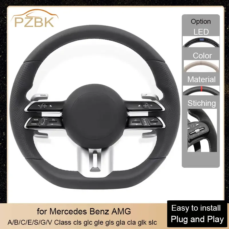 Zmodyfikowany kierownica samochodowa z funkcją Plug and Play do Mercedes Benz AMG W204 W205 W212 W123 A B C E S V Class Cls Gla Glc Gle Gls Slc