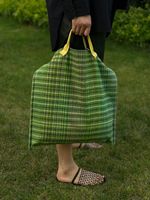 Women Tote Bag 2024 Vintage Plaid Striped Canvas High-Capacity Shoulder Bag Handbag Crossbody Office Lady Simple