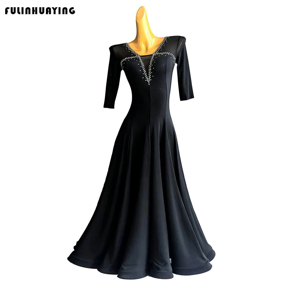New Modern Ballroom Performance Dress, Ballroom Dance Competition Dress, International Standard Dance Dress, Swing Dance Tango Quick Step Dress, Social Dance Practice Clothing