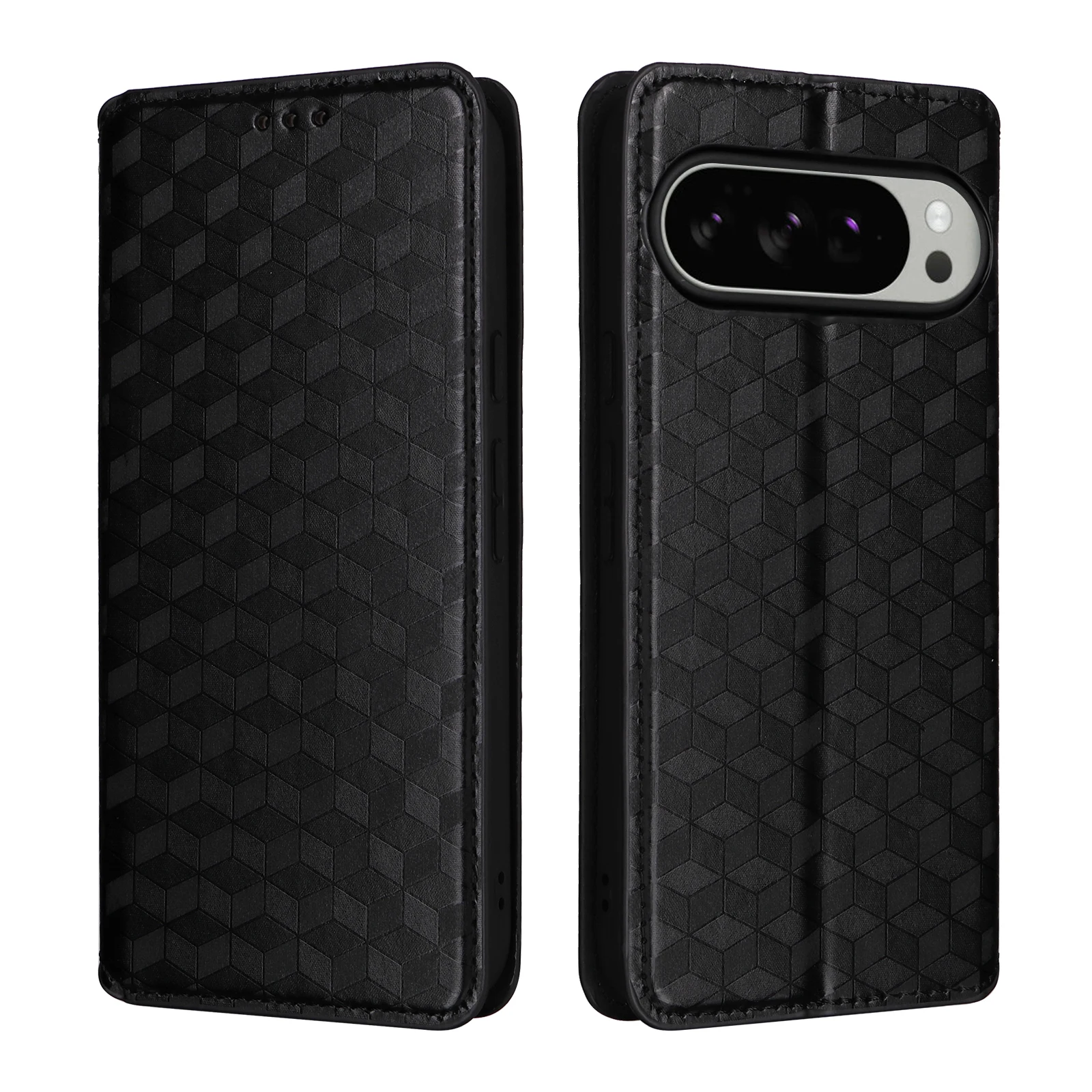 

For Google Pixel 10 Pro Xl 10 Pro 10 Flip Magnetic Leather Phone Case 3d Textured 360 Shockproof Wallet Card Case Leather Case