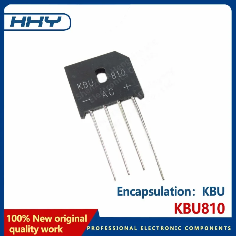 10PCS KBU810 flat bridge silicon bridge rectifier bridge package KBU