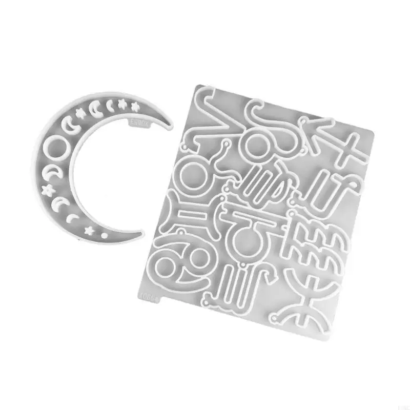 R3MC Pack of 2 Constellations Silicone Mould Tool Craft Tool Handmade Silicone Molls لصياغة شنق جدار الأسمنت