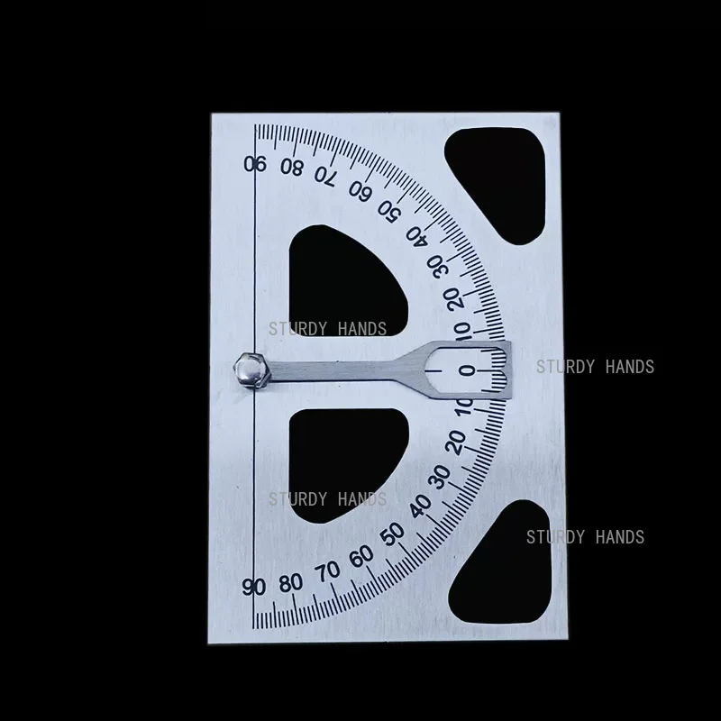 1pc Stainless Steel Angle Ruler, Half Circle Angle Measuring Protractor, Woodworking Marking Small Tool, Hardware Accessories