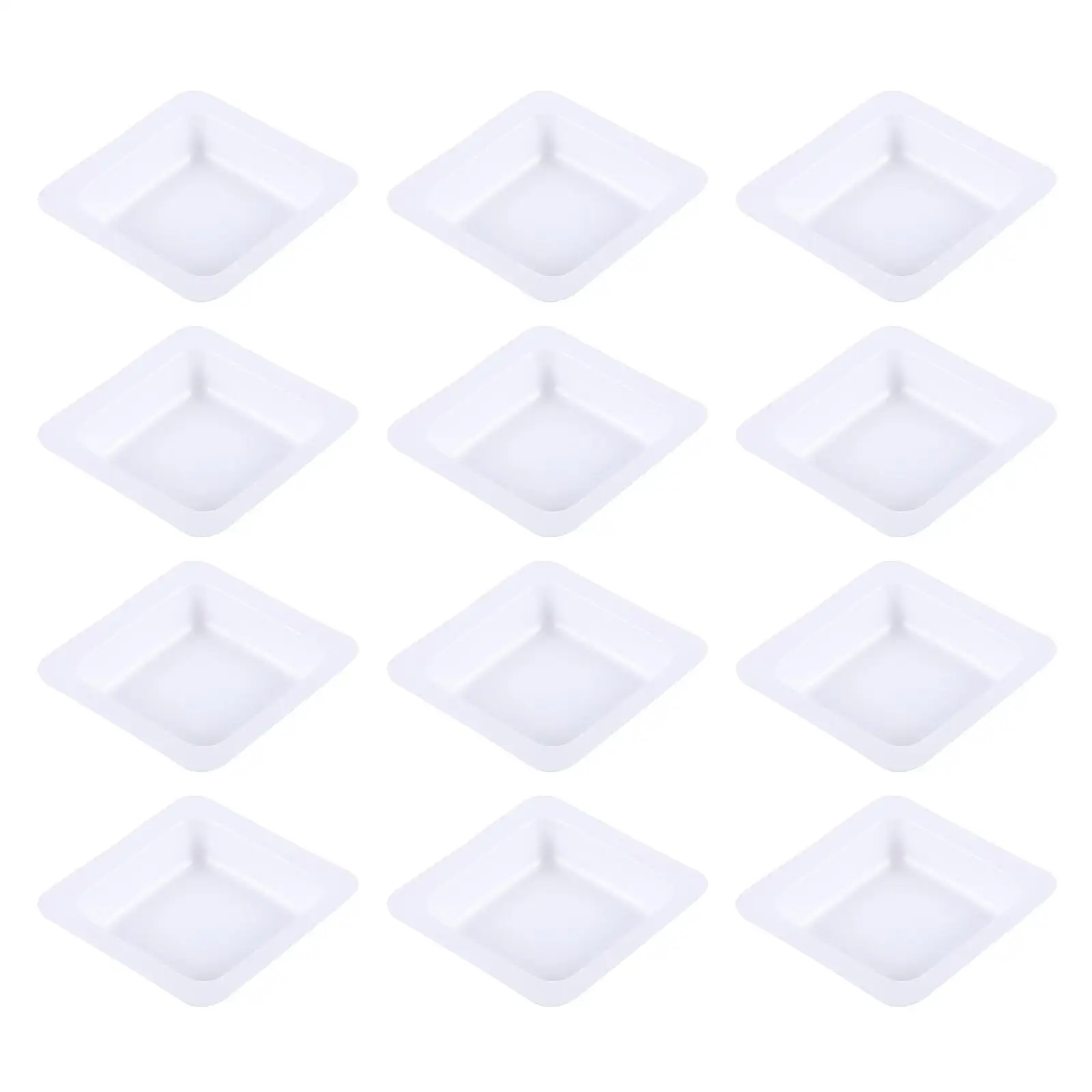 

50pcs Weighing Dish Lab Tray Plastic Pans Boat Plate 7ml Square Anti Static Non Stick Teaching Equipment