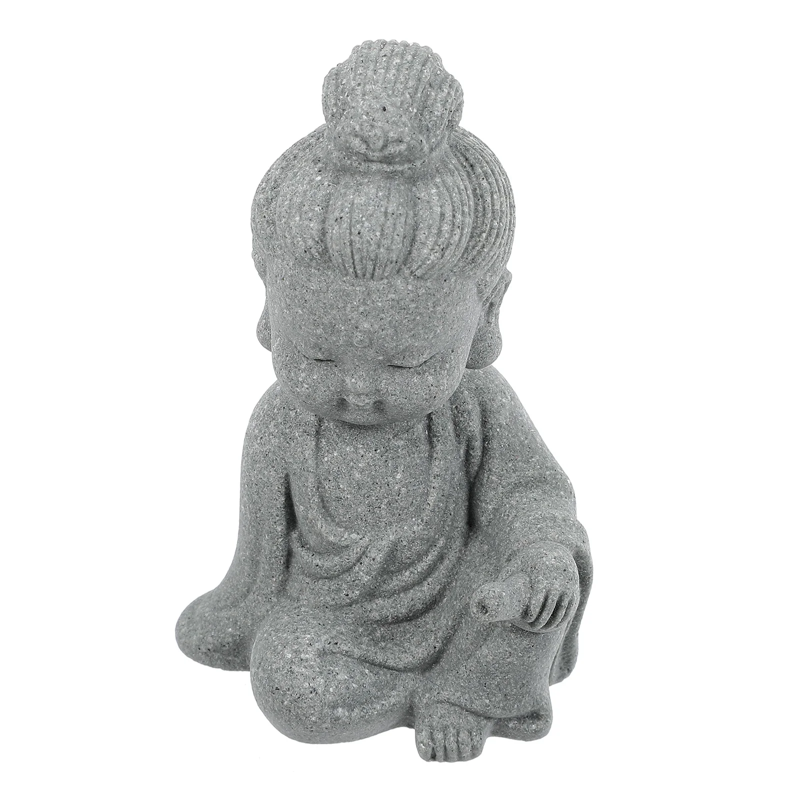 

Desktop Resin Buddha Statue Handcrafted Fine Detail Zen Decor for Living Room Study Meditation Space Vintage Style Craft Home