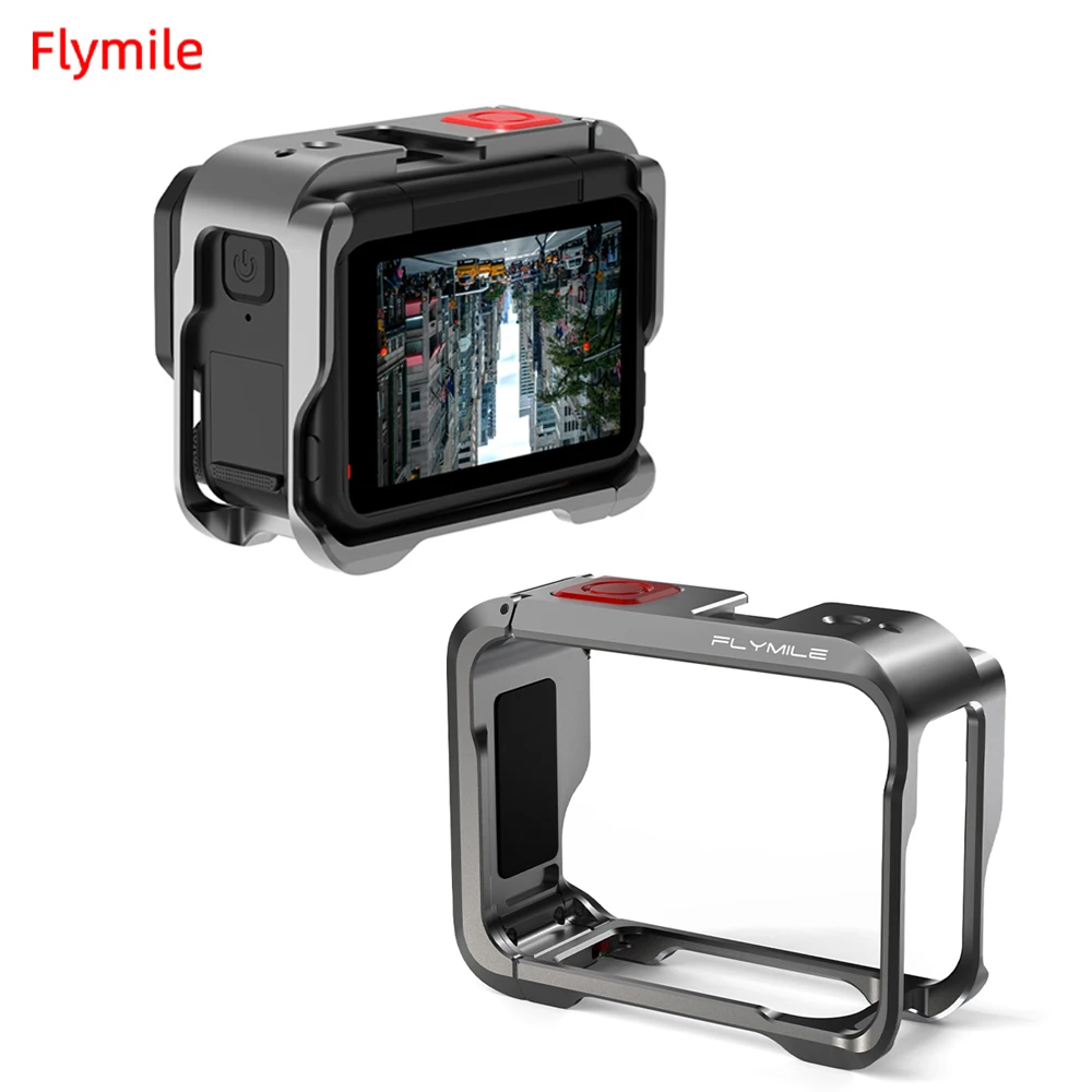 Flymile Metallkäfig für Insta360 Ace Pro/Pro 2-Kamera, Schutzrahmen, Gehäuse aus Aluminiumlegierung, Kamerazubehör