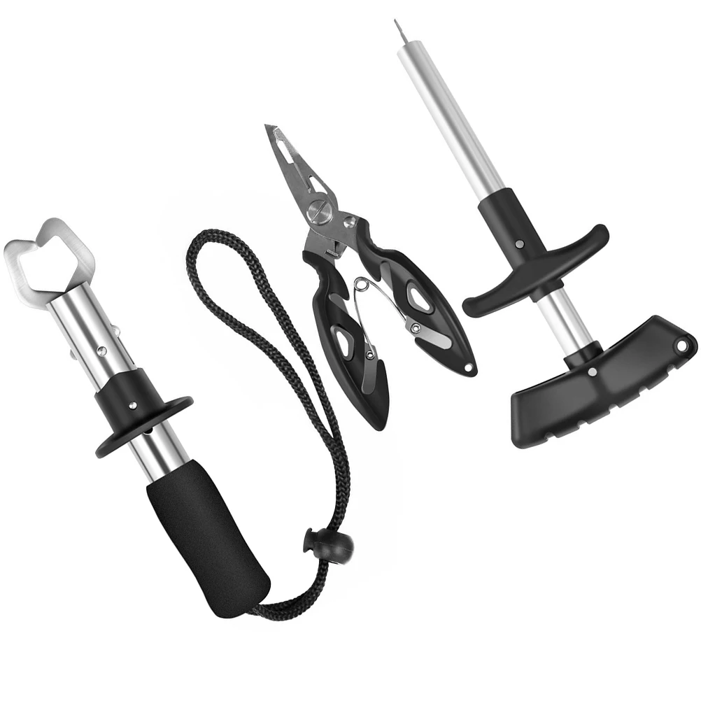 

Three Piece Tool Set Pliers Tackle Kit Metal Hook Remover Lure Detacher Durable Non Slip Smaller Lighter Ergonomic Single H Use