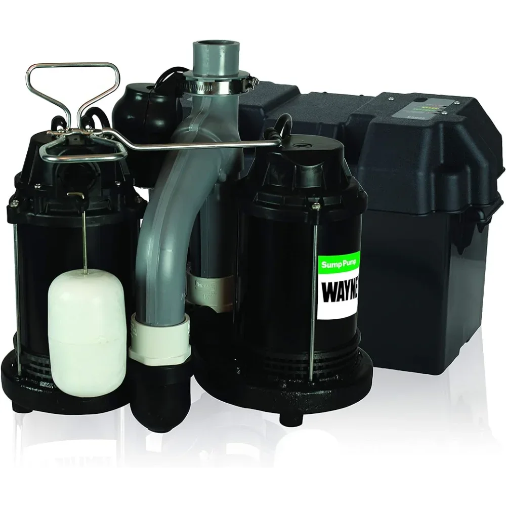 

WAYNE - 1/2 HP Basement [Sump] [Pump] System with Integrated Vertical Float Switch and 12 Volt [Battery] Back Up Capability