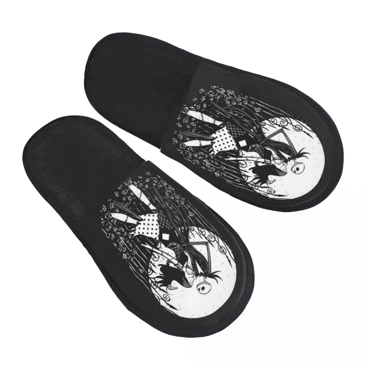

Custom Jack Skellington Dance Soft Memory Foam House Slippers Women Cozy Warm Anti-skid Sole Slipper