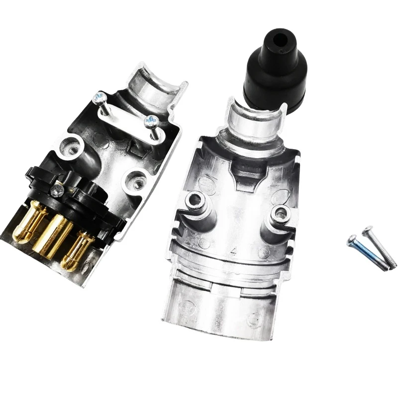 12 فولت 7 دبوس مقطورة التوصيل مجموعة مقابس سبائك الألومنيوم التوصيل مقطورة RV التوصيل المقبس مقطورة سيارة اقتران موصل الاتحاد الأوروبي التوصيل #2