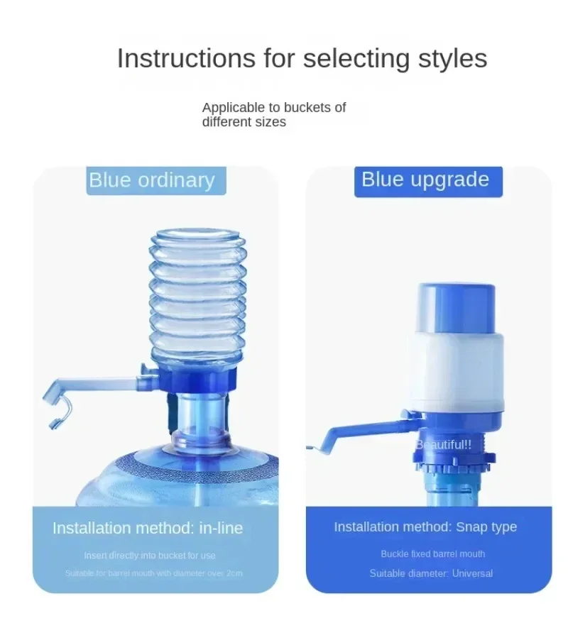 Hand Pressure Water Dispenser Bucket Water Hand Pump Removable Tube Vacuum Hand Pump Water Dispenser Portable Tools Home Water