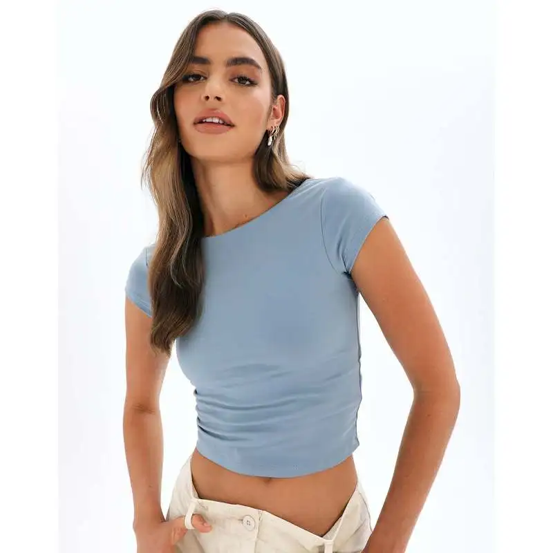 T-shirt de sport ort Sve pour femmes, coupe cintrée, été 2023, Faion, haut de qualité supérieure, confortable, vêtements toutes saisons