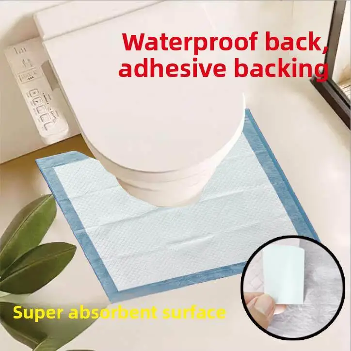 Disposable Toilet  Pad Personal Use Shared Living Absorbent Water-Proof Toilet Footrest Mat for Camping Traveling