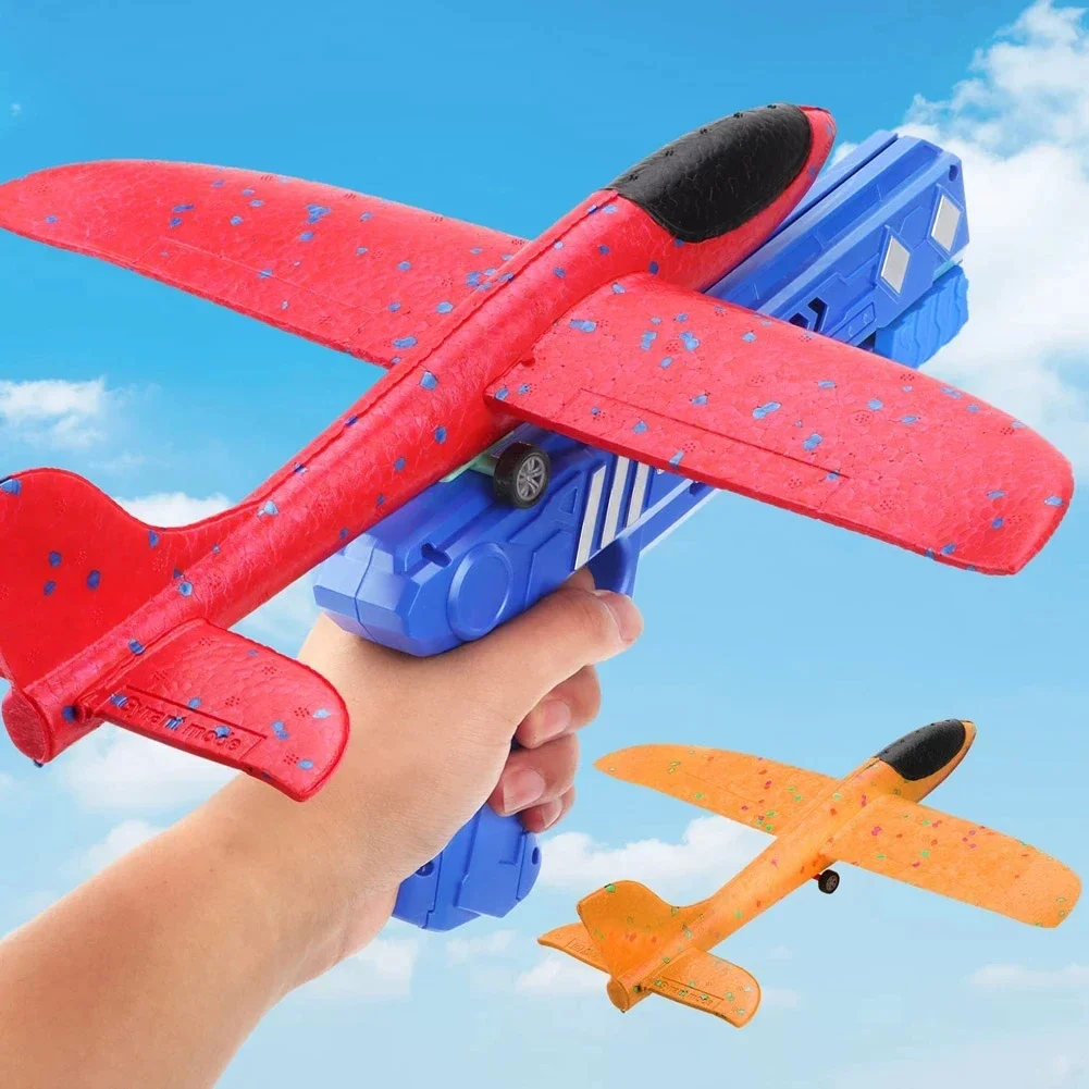 

Foam Plane Launcher EPP Bubble Airplanes Glider Hand Throw Catapult Plane Toy for Kids Catapult Guns Aircraft Shooting Game Toy