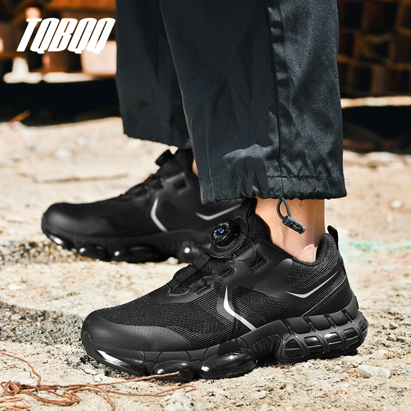 أحذية عمل آمنة للرجال مضادة للسحق ومضادة للثقب أحذية تعدين عالية الجودة بزر دوار من الصلب لأصابع القدم أحذية عمل للنساء #5