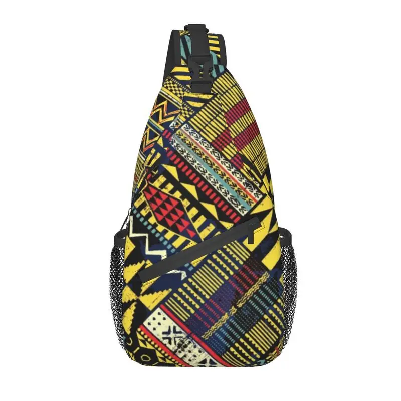 

Patchwork Kitenge Ankara Nigeria Sling Chest Bag African Style Design Shoulder Crossbody Backpack for Men Camping Daypack