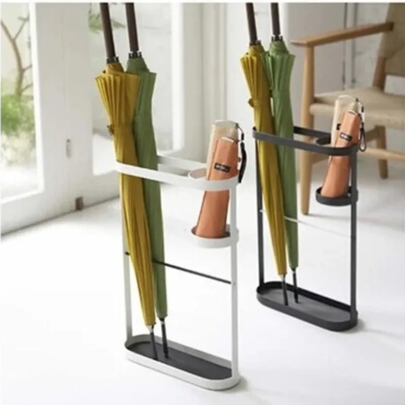 Wall-Mounted Iron Umbrella Organizer European Home Entry Stand Innovative Floor Umbrella Storage Solution