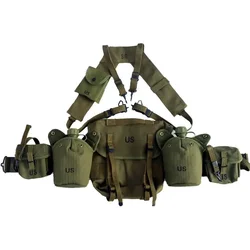 WWII WW2 M1956 Short Pack equipment combination vintage American Storage Equipment Backpack Korean War 56 equipment combo