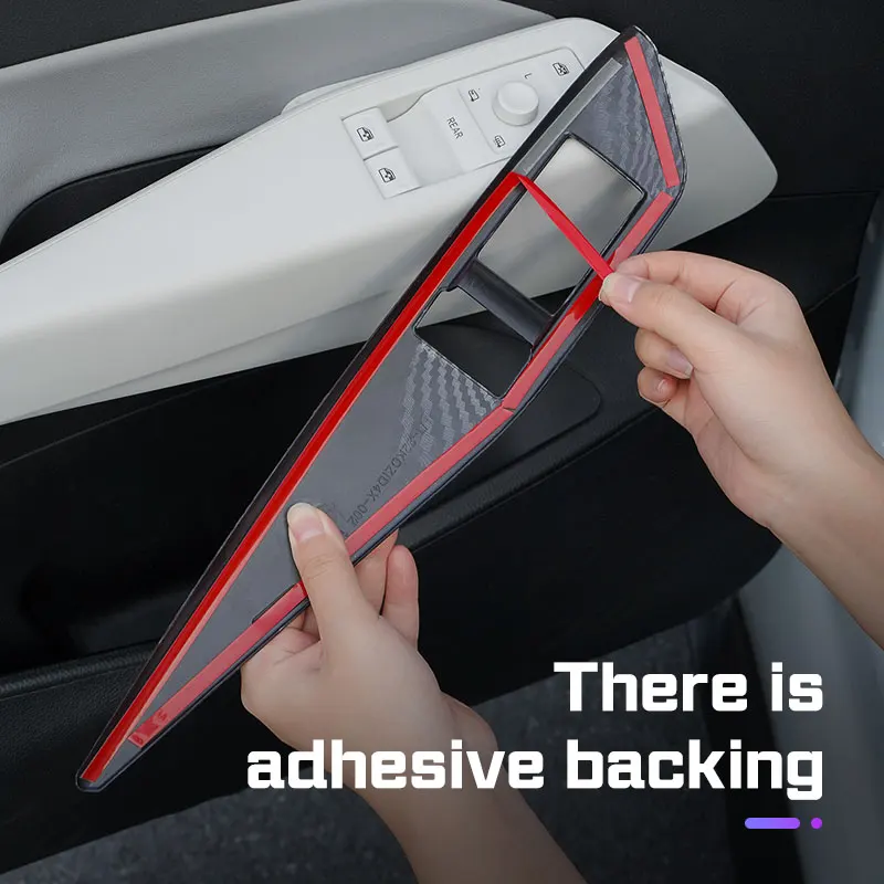 ألياف الكربون نافذة باب السيارة التبديل لوحة الكسوة ل Volkswagen VW ID.3 ID.4 id4X CROZZ 2021-2025 غطاء لوحة باب السيارة الملحقات #4