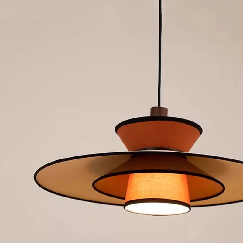 New Minimalist Modern Creative Fabric Pendant Light From Danish Designer Western Restaurant Light Including Light Bulb