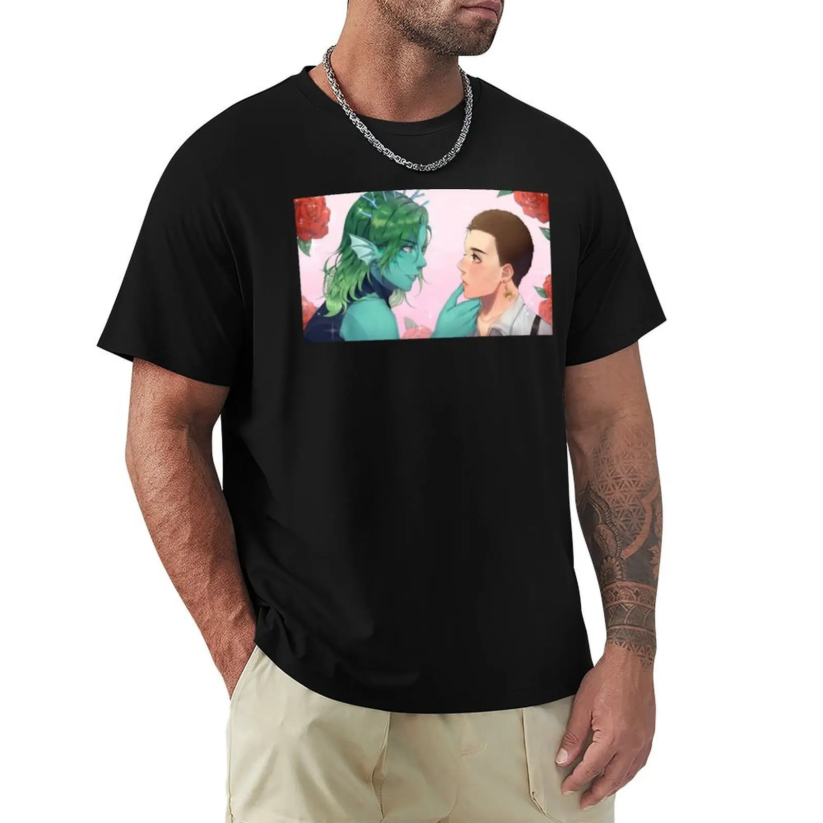 Jrwi (1) T-Shirt Casual Loose Short Sleeve Tee for Men