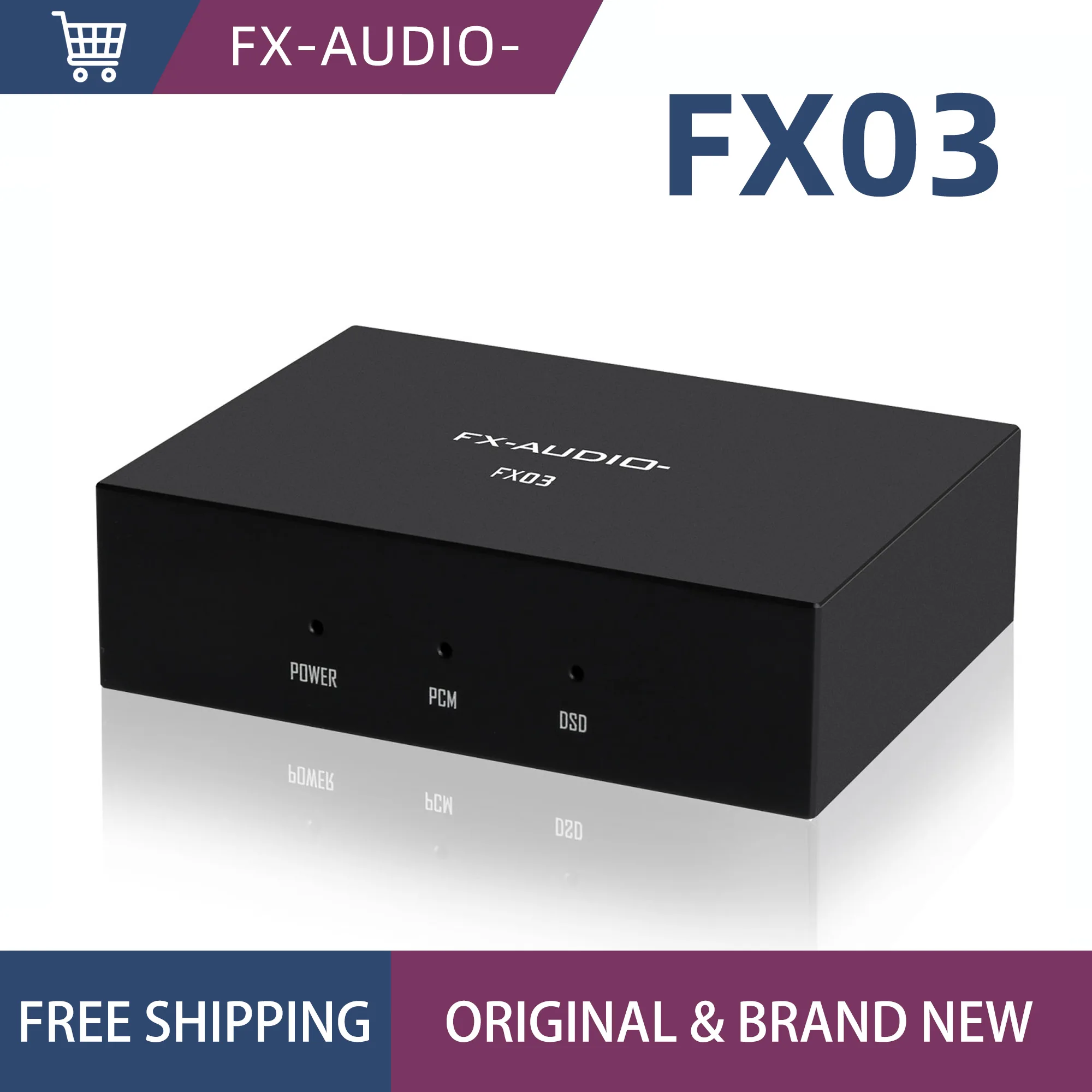

FX-AUDIO- FX-03 USB Audio decoder DAC External sound card ES9028Q2M 32Bit 384KHZ DSD256 FX AUDIO FX03