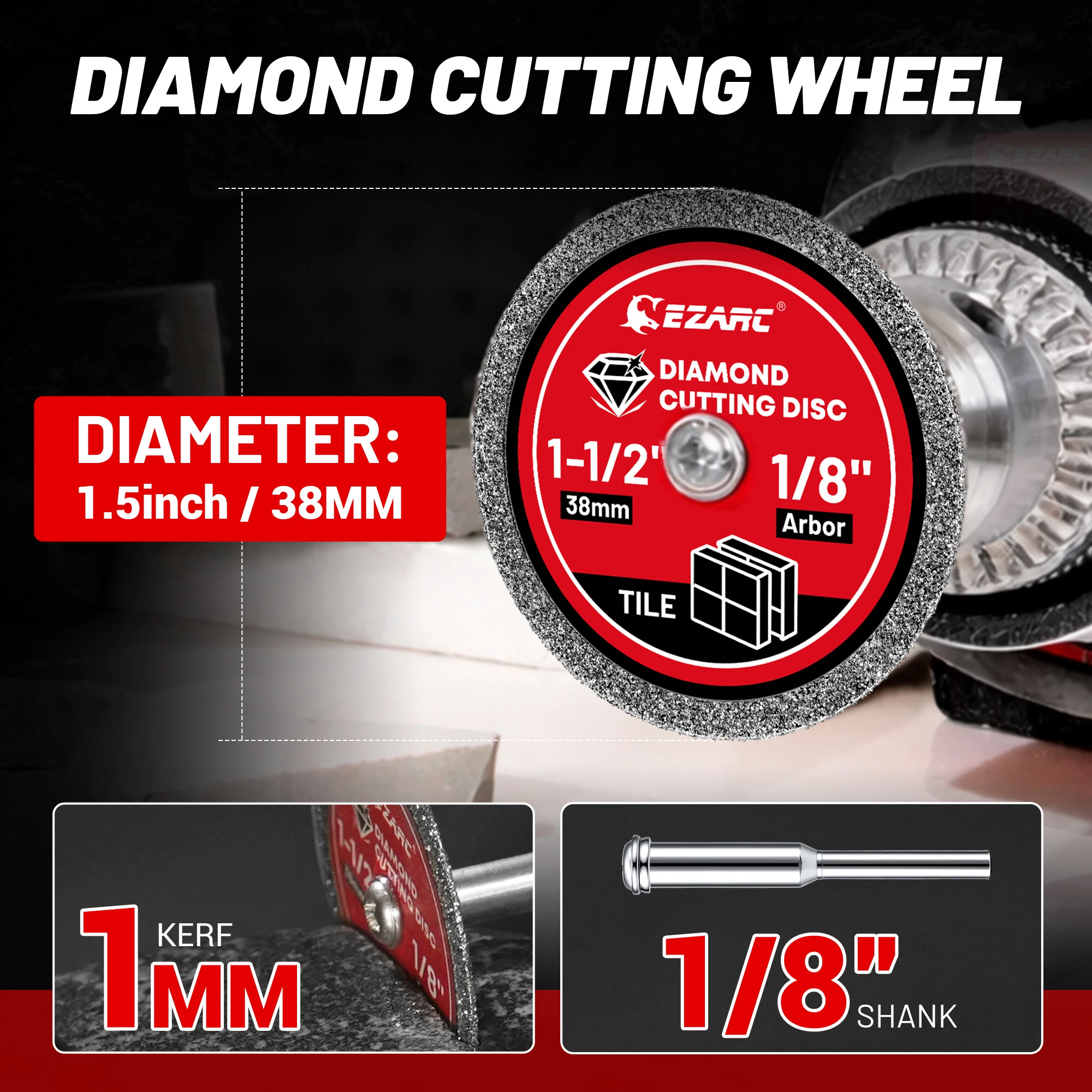 أقراص قطع ماسية EZARC مقاس 38 - مراجعة Tile Cutter Scoring وسعره