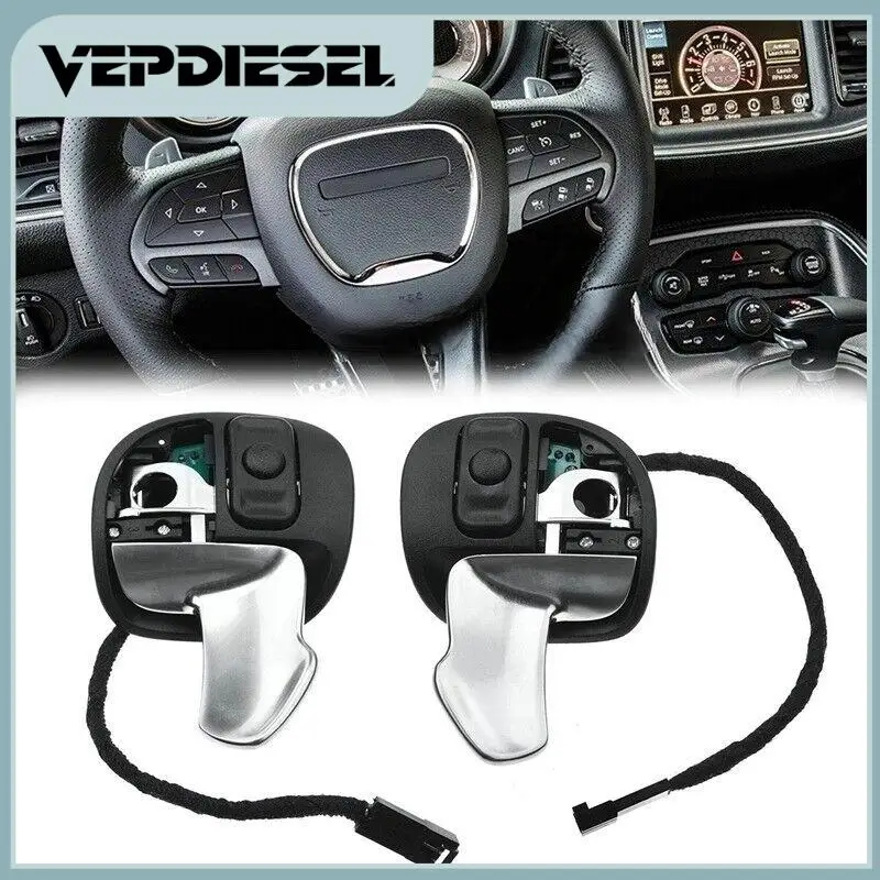 

1set Larger Hellcat Paddle Shift Shifter Kit Replacement For 2015-2021 Challenger Charger Part# 5RQ08DX9AC 5RQ09DX9AC