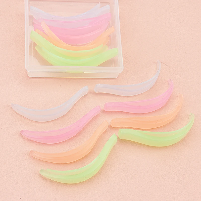 8 Pcs/Box Multi Color Jelly Perm Eyelash Pad Lifting Silicone Stripe Reusable Eye Lashes Extension Lifting Curler Makeup Tools